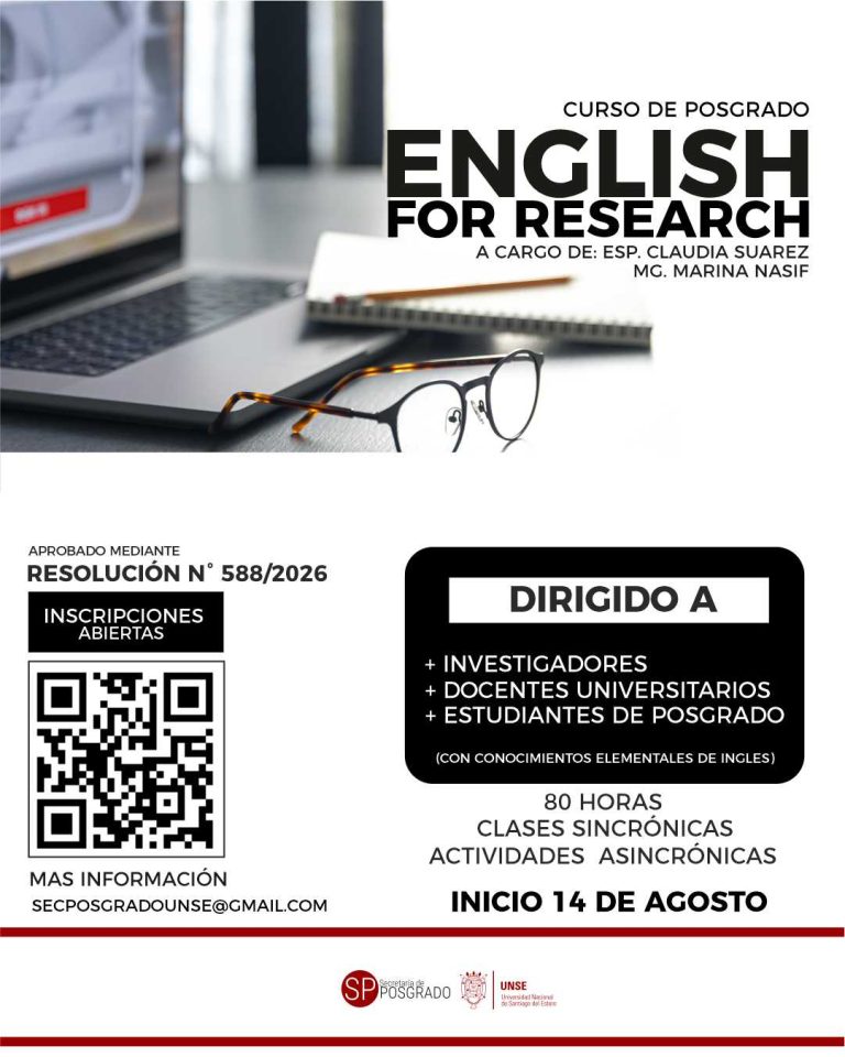 Curso – English for research